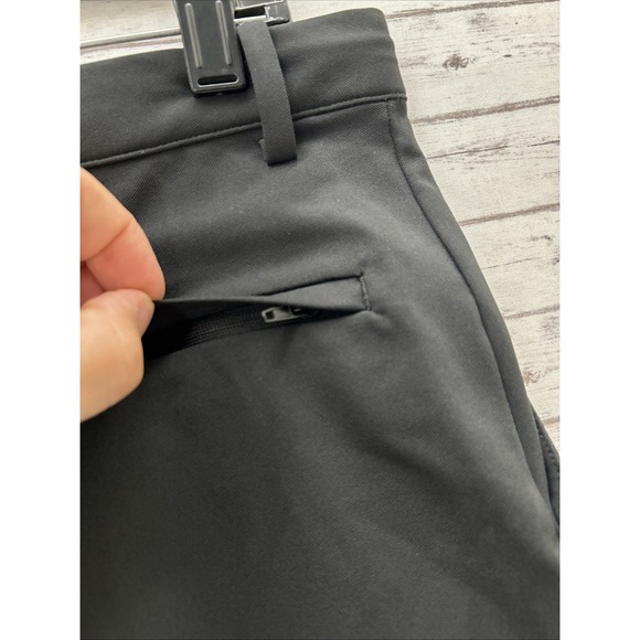 Uniqlo Men Stretch Waist Trouser Ankle Pants Black Size Medium W30-33 Drawstring - Picture 8 of 9